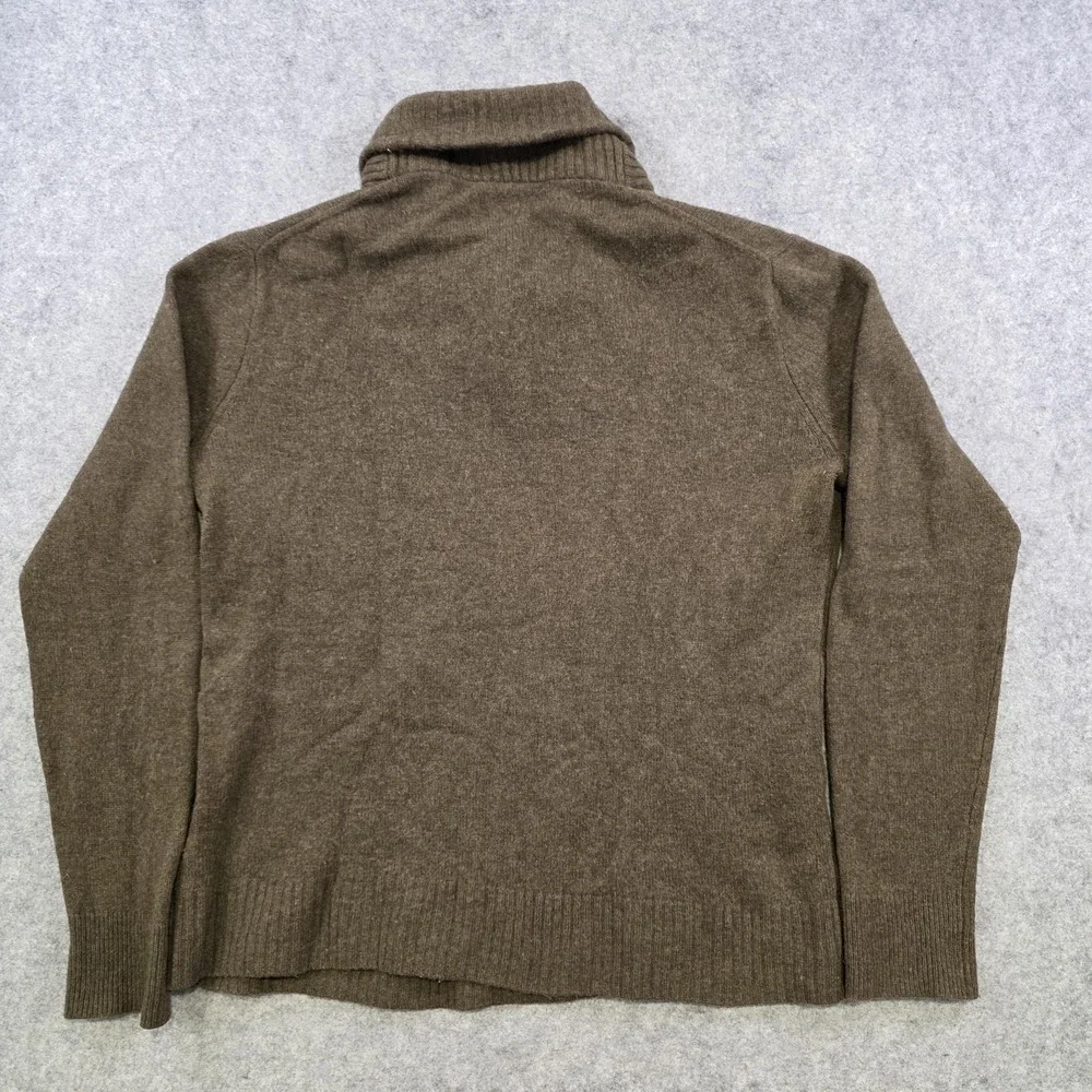 J.Crew Sweater Mens Medium Rugged Merino Wool Shawl Collar Button Knit Pullover